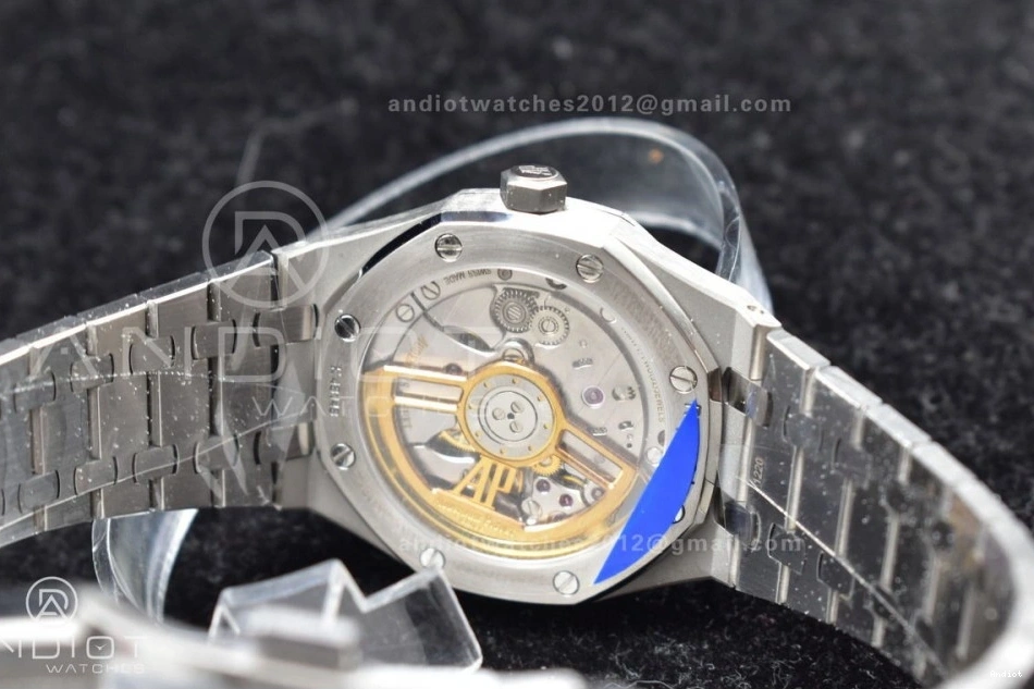 SS Oak SS Best Bracelet 1:1 A4302 Edition 15500 APSF Dial Textured Clone 41mm on Super Royal Black 0125